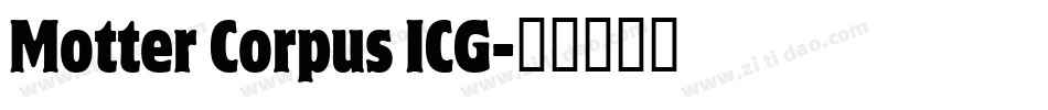 Motter Corpus ICG字体转换